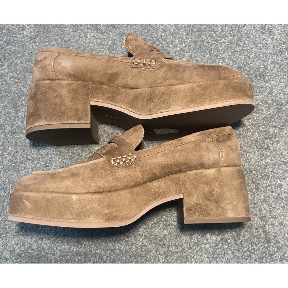 Dolce Vita Womens Yanni Suede Platform Penny Loafer Sz 8 - Picture 5 of 11
